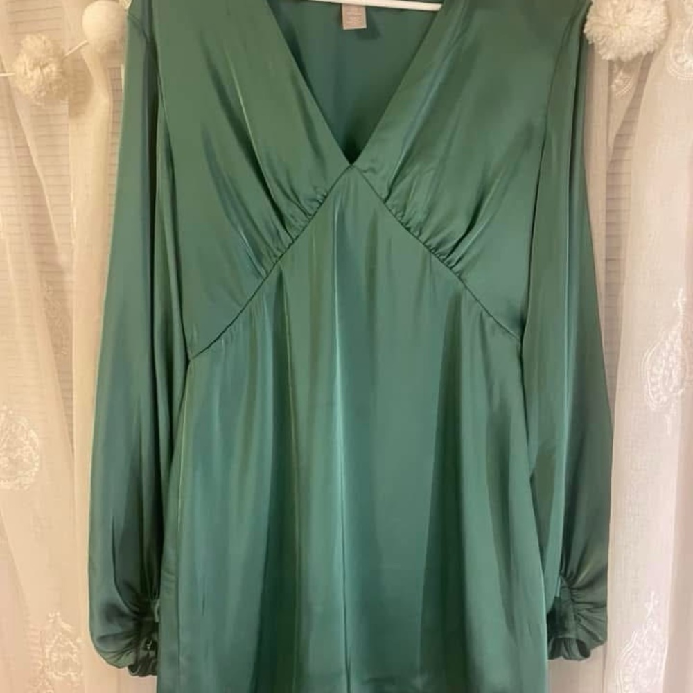 H&M Elegant Green Women's Mini Dress